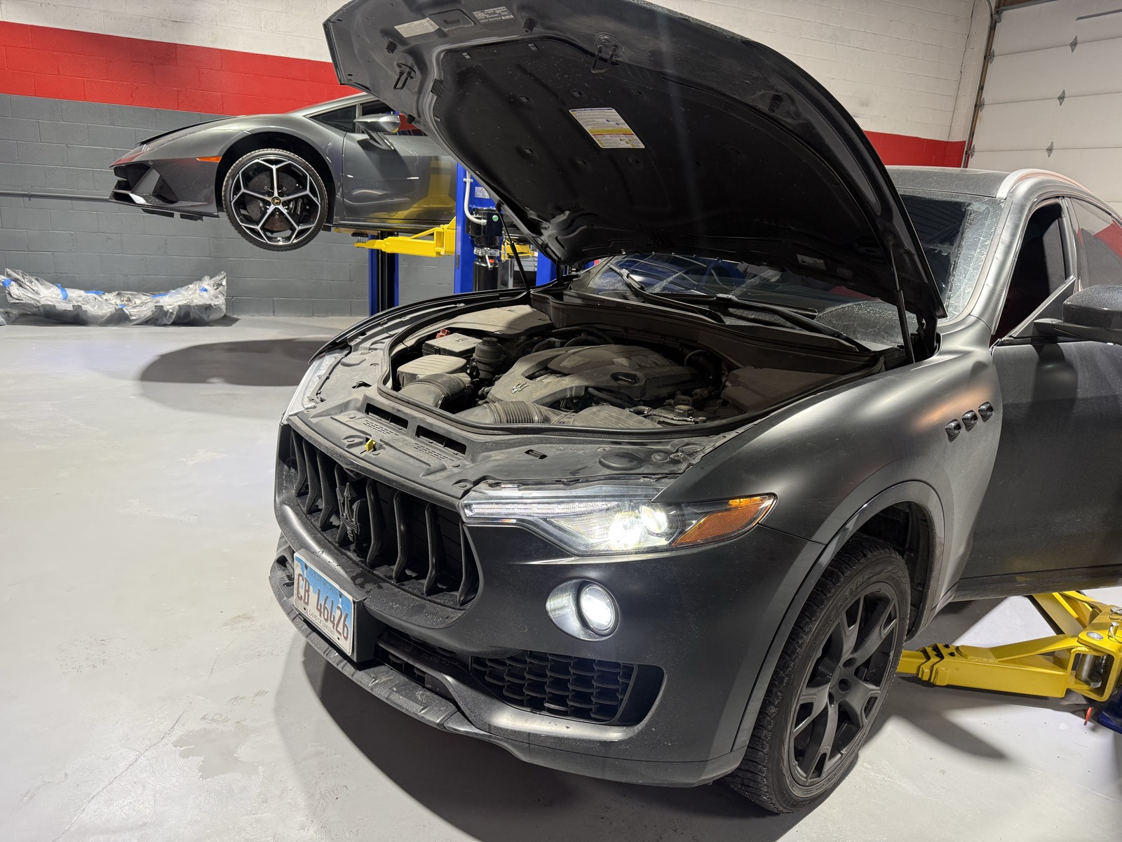Maserati and Lamborghini at INF Performance shop